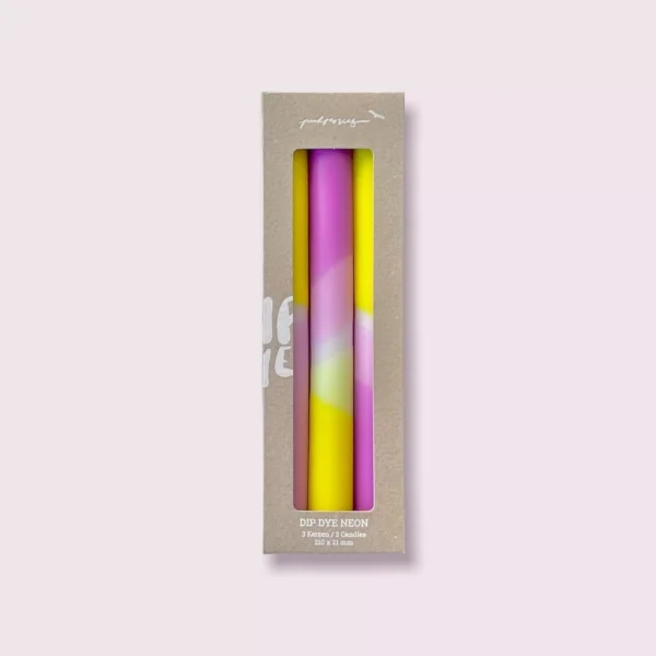 Bougies Dip Dye Neon * Ananas – Image 2