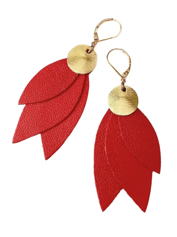 Boucles d'oreilles CELESTE Rouges – Image 2