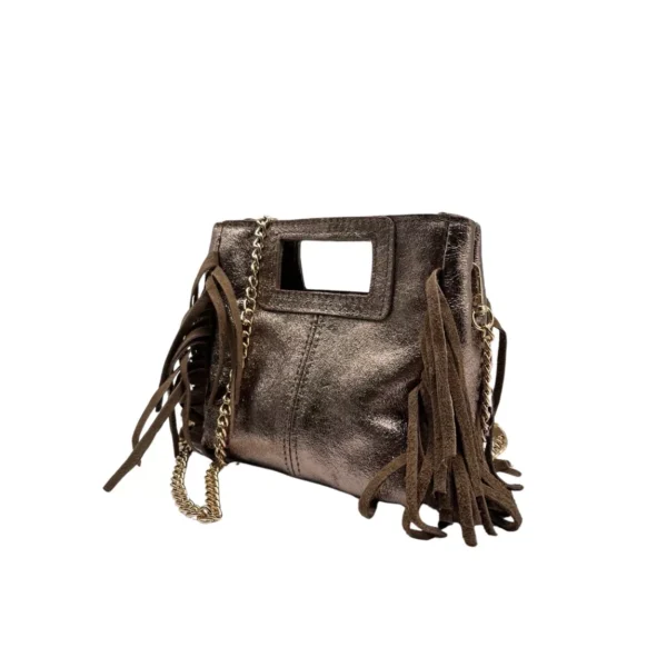 SAC A MAIN CUIR IRISE BRONZE MARION SMALL